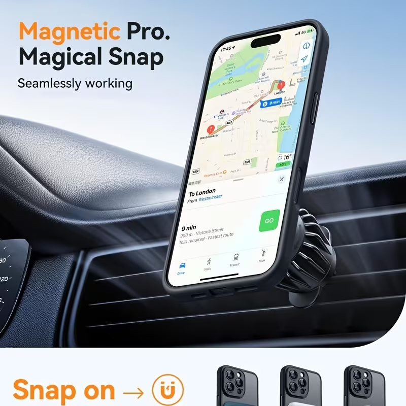 iPhone 16 Pro - High-end Magnetic Silicone Protective Case | Matte Semi-transparent Design | Anti-drop and Anti-scuff | Strong Magnetic Adhesion | Lightweight and Comfortable Feel - Image 6