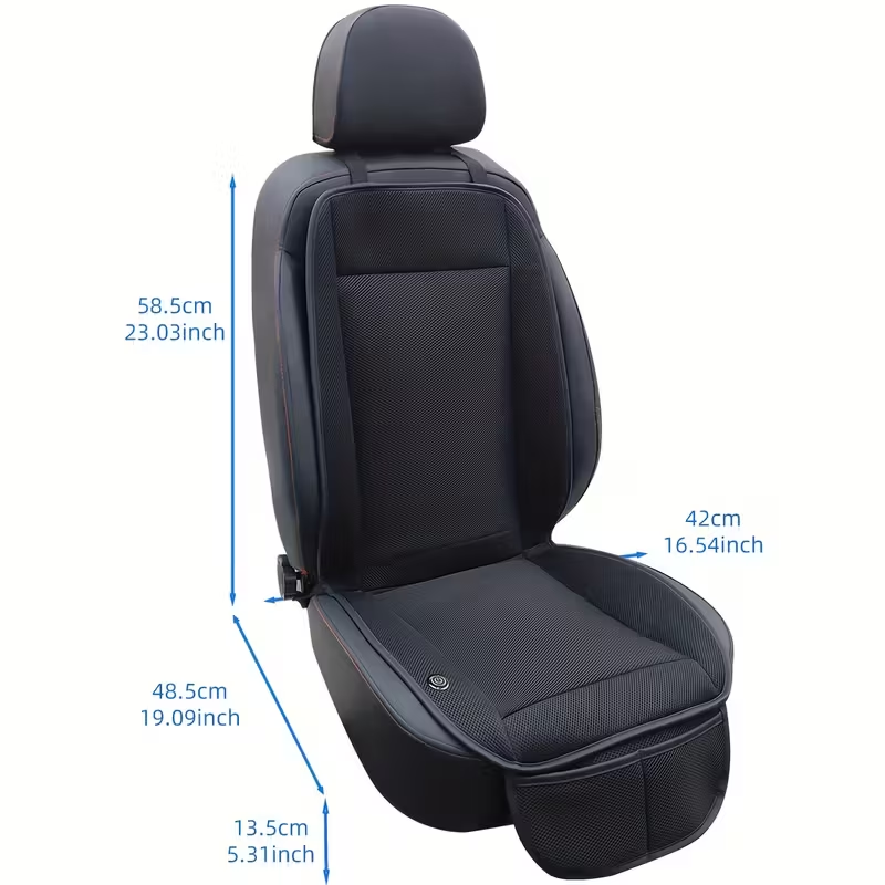 【3-Second Rapid Cooling · Low Noise and Silent】Ventilation Car Seat Cushion | Super Large Turbine Fan 360° Surrounding Cold Air | Self-developed Air Duct Design / Ice Silk Breathable Mesh Surface | Universal Fit for Small Cars, SUVs, Trucks, and MPVs | Su - Image 5