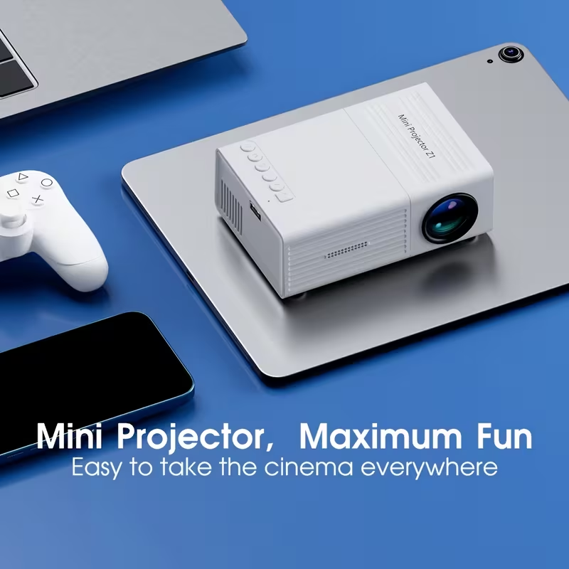 Portable mini projector - 1080P high-definition cinema, suitable for home, office and gaming | Compatible with iOS/Android/Windows | USB power supply + remote control - Image 4