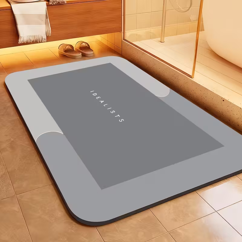 1 piece of super absorbent bathroom mat (40cm * 60cm) - Quick-drying anti-slip floor mat, soft and comfortable bathroom carpet, suitable for bathrooms, shower rooms, laundry rooms, bedrooms, living rooms, door mats, kitchen mats - Image 1
