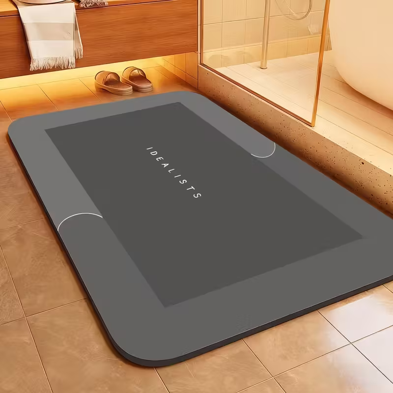 1 piece of super absorbent bathroom mat (50cm * 80cm) - Quick-drying anti-slip floor mat, soft and comfortable bathroom carpet, suitable for bathrooms, shower rooms, laundry rooms, bedrooms, living rooms, door mats, kitchen mats - Image 1