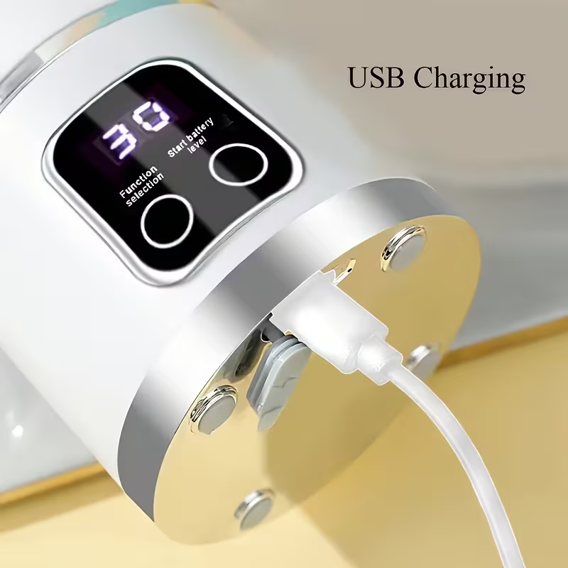 Portable USB charging blender and juicer (white) - Easy to clean, suitable for fruit and vegetable drinks, smoothies - Capacity range from 10.14 ounces to 16.91 ounces - Image 4