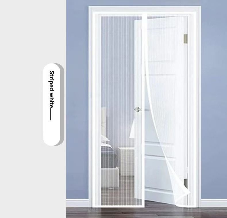 Magnetic Screen Door Self-Sealing Mesh Curtain Heavy-Duty Screen Door Insect - Black - Size 90-210cm - Image 2