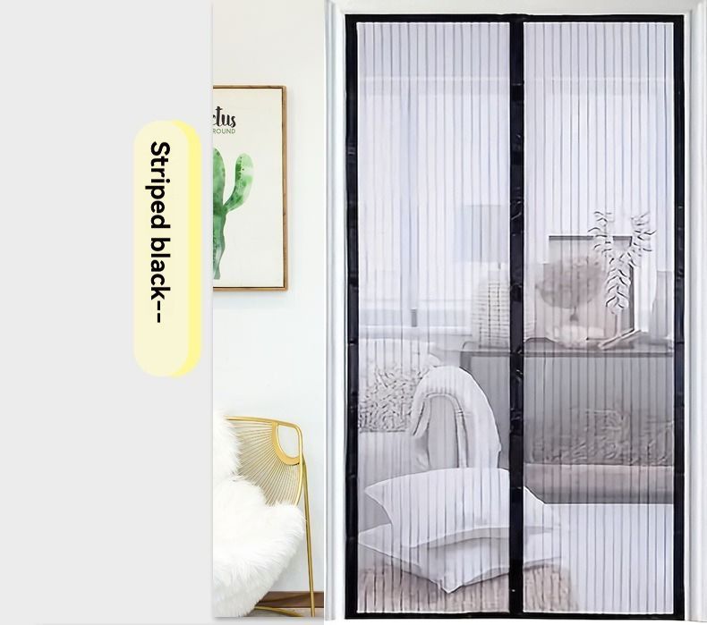Magnetic Screen Door Self-Sealing Mesh Curtain Heavy-Duty Screen Door Insect - White - Size 110-210cm - Image 2