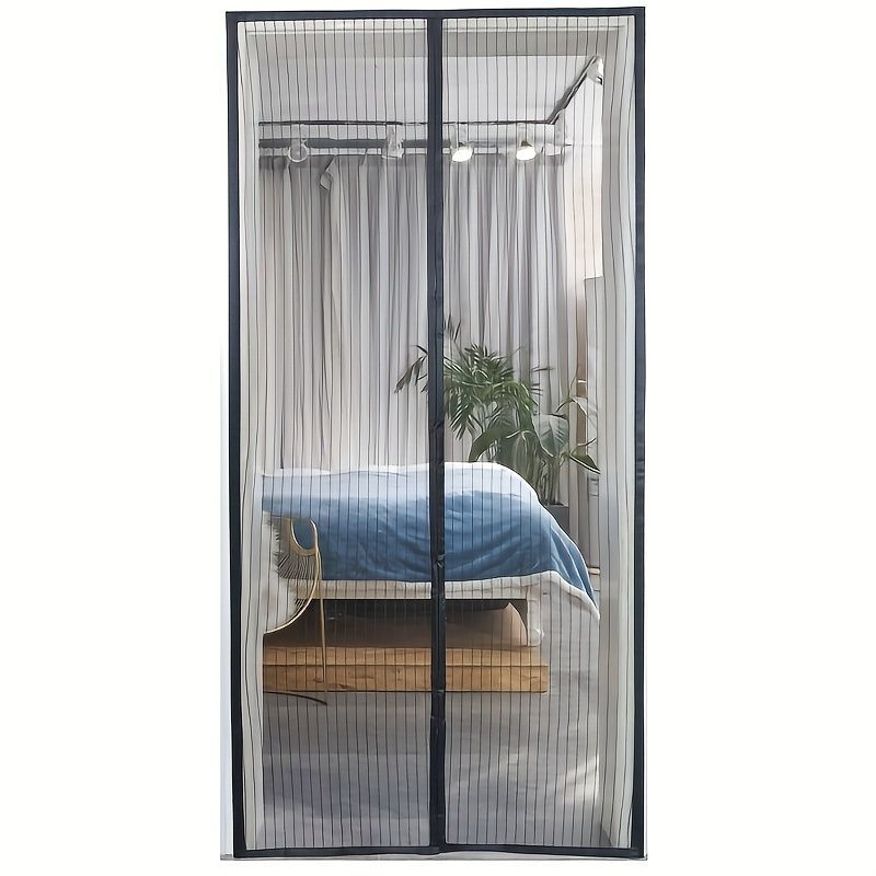 Magnetic Screen Door Self-Sealing Mesh Curtain Heavy-Duty Screen Door Insect - White - Size 120-250cm - Image 7