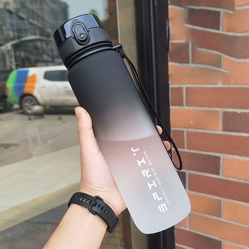 Gradient Water Bottle Sports Water Bottle Men Water Bottle Women Water Bottle - Black - Size 650ML - Image 1