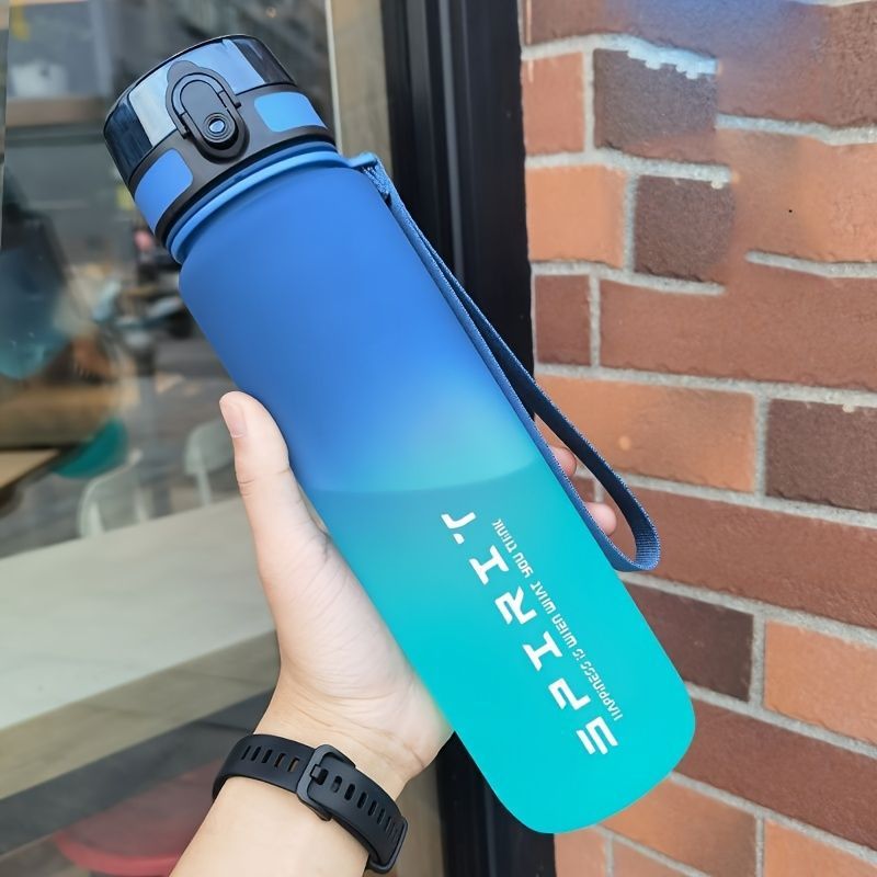 Gradient Water Bottle Sports Water Bottle Men Water Bottle Women Water Bottle - Blue - Size 650ML - Image 1