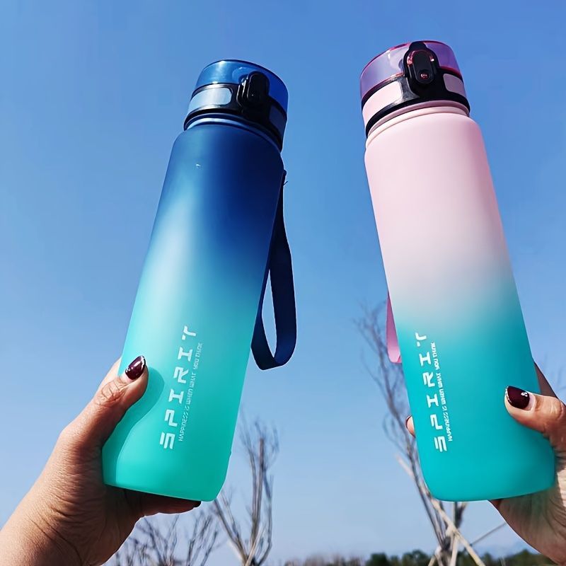 Gradient Water Bottle Sports Water Bottle Men Water Bottle Women Water Bottle - Red - Size 1000ML - Image 2