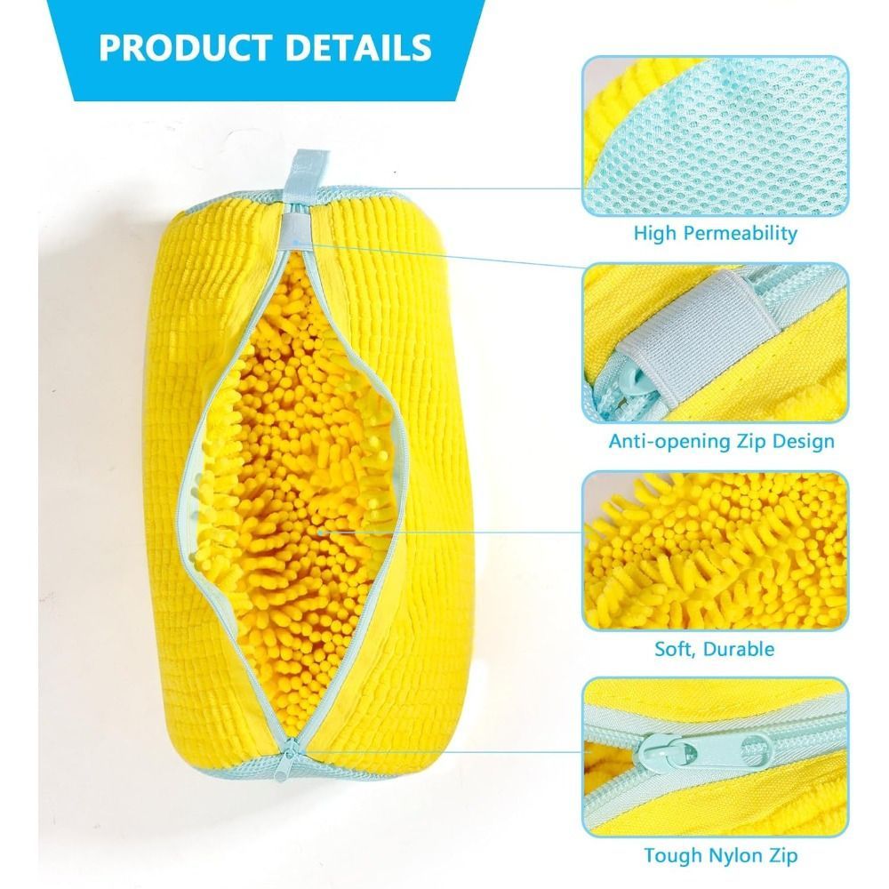 Shoe Washing Machine Bag Durable Shoe Bag Shoe Cleaning Accessory Sneakers - Pink - Size 001 - Image 6