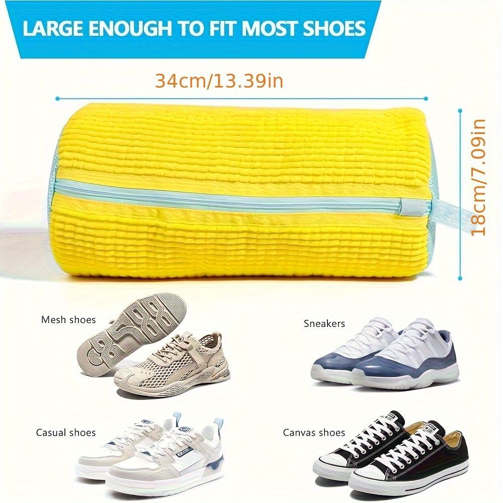 Shoe Washing Machine Bag Durable Shoe Bag Shoe Cleaning Accessory Sneakers - White - Size 001 - Image 5