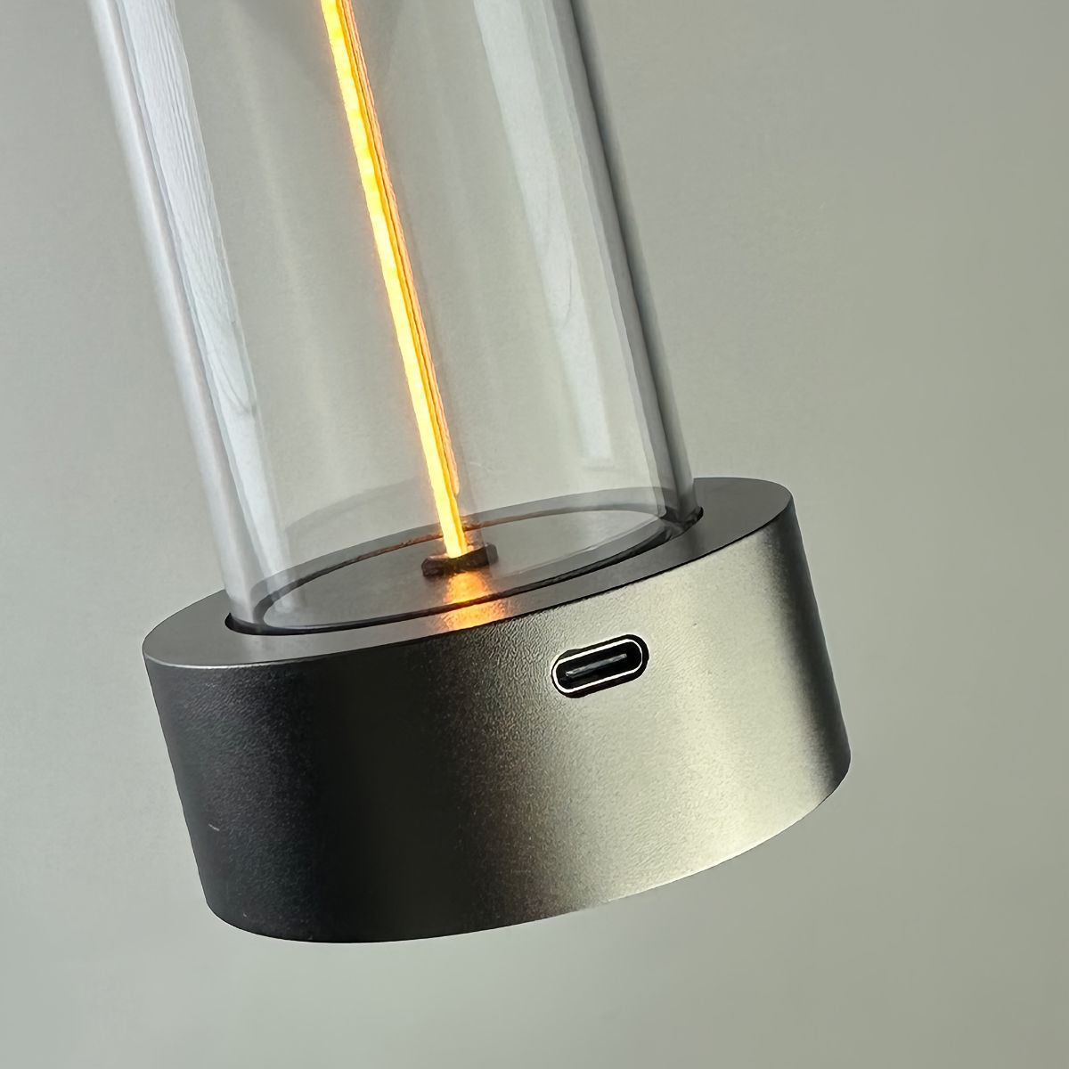Minimalist Table Lamp Cordless Lamp Rechargeable Lamp Touch Dimmable Lamp - Black - Size 24CM - Image 8