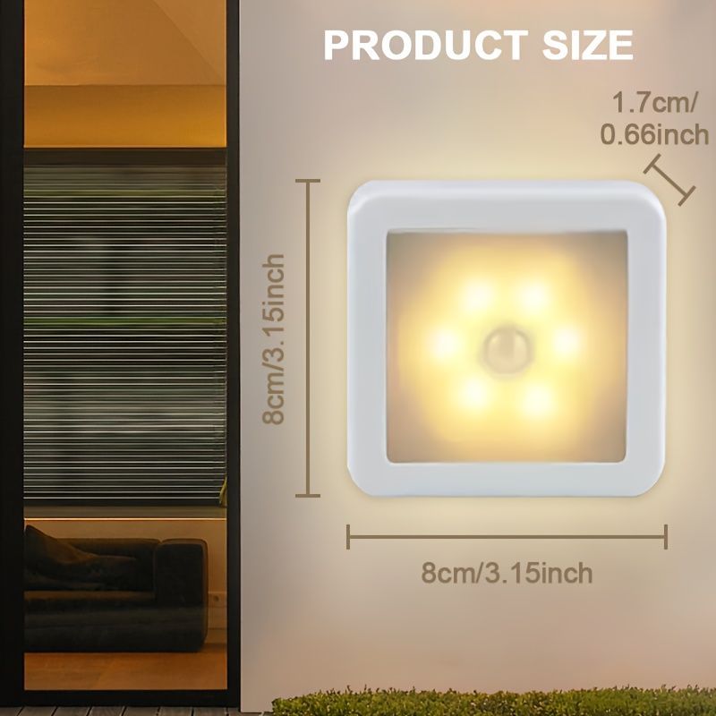 White Smart Motion Sensing Light 6-LED Light Wireless Light IP44 Light Automatic On - Image 5