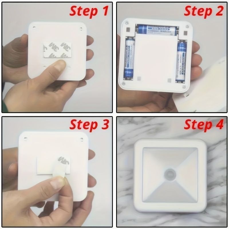 White Smart Motion Sensing Light 6-LED Light Wireless Light IP44 Light Automatic On - Image 7