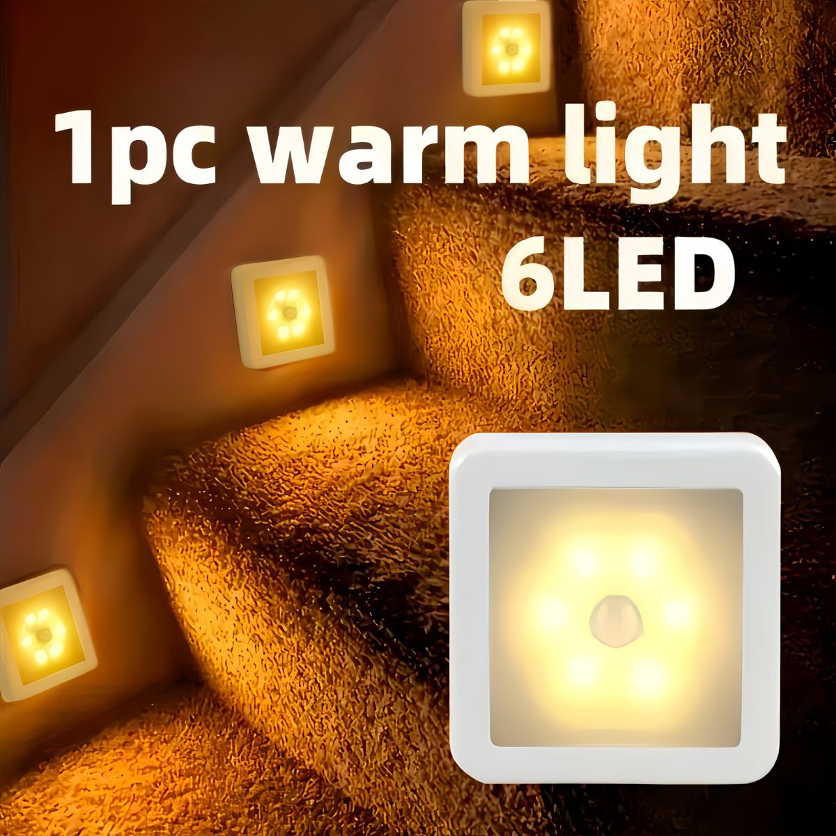 White Smart Motion Sensing Light 6-LED Light Wireless Light IP44 Light Automatic On - Image 8