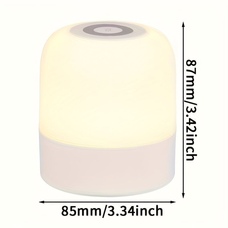 White Portable LED Table Lamp USB-C Rechargeable Lamp Adjustable Brightness Lamp 3 - Image 2