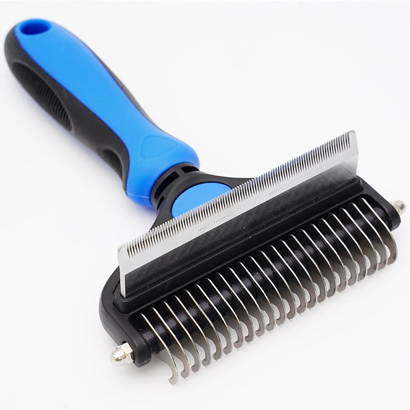 Pet Hair Remover Brush Double-Sided Pet Brush Pet Grooming Tool Dog Brush Cat - Neon Yellow - Size Large -91 teeth - Image 8