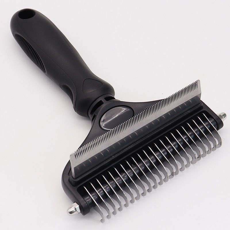 Pet Hair Remover Brush Double-Sided Pet Brush Pet Grooming Tool Dog Brush Cat - Purple - Size Large -91 teeth - Image 5