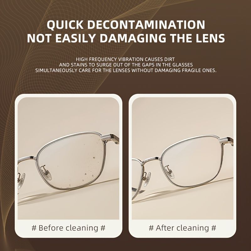 Eyewear Cleaner Jewelry Cleaner Watch Cleaner Sonic Vibration Cleaner USB - White - Size Eyewear Cleaner Jewelry Cleaner Watch Cleaner Sonic Vibration Cleaner USB - Image 4