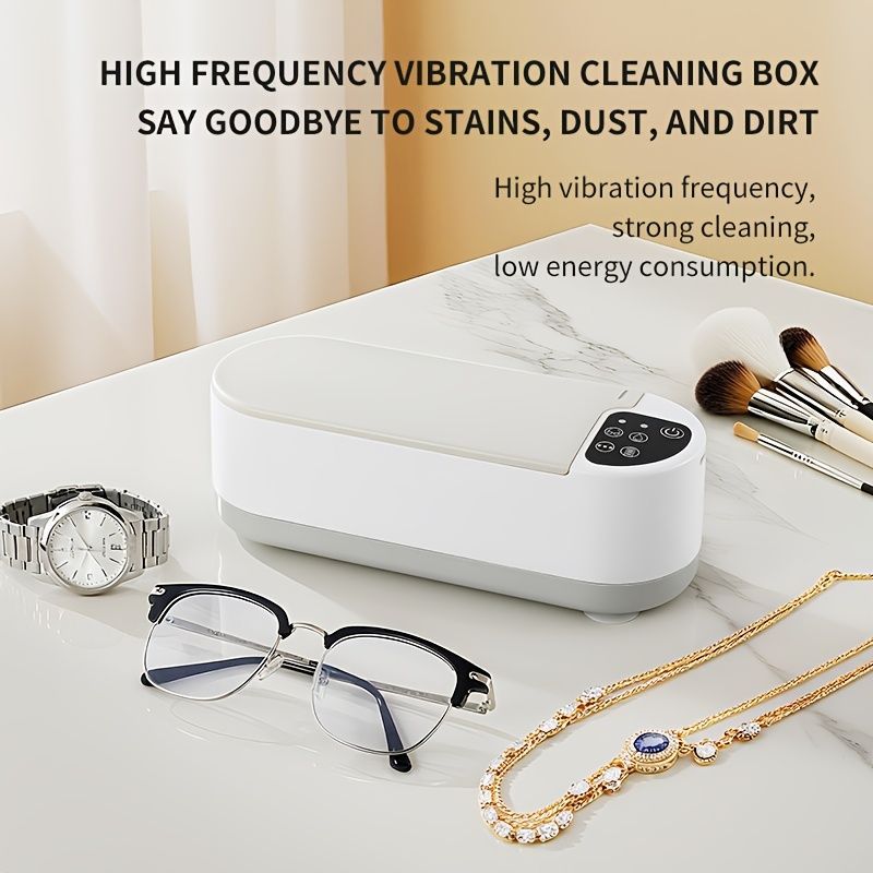 Eyewear Cleaner Jewelry Cleaner Watch Cleaner Sonic Vibration Cleaner USB - White - Size Eyewear Cleaner Jewelry Cleaner Watch Cleaner Sonic Vibration Cleaner USB - Image 5