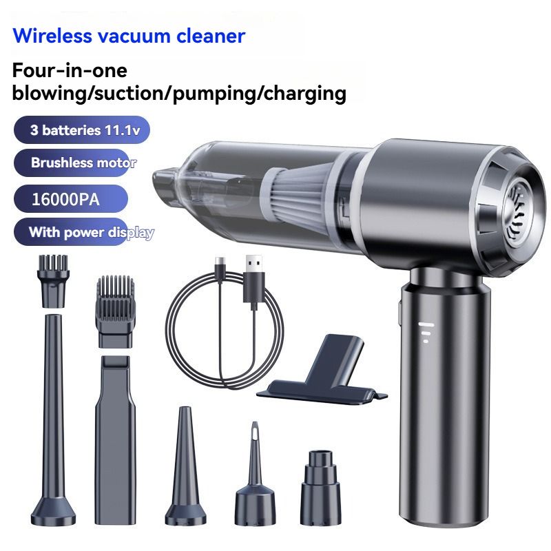 Portable Wireless Vacuum Cleaner 20000PA Vacuum 4-In-1 Vacuum Hand-Held - Gray - Size Brush - less motor with three - gear adjustment and power display - Image 1