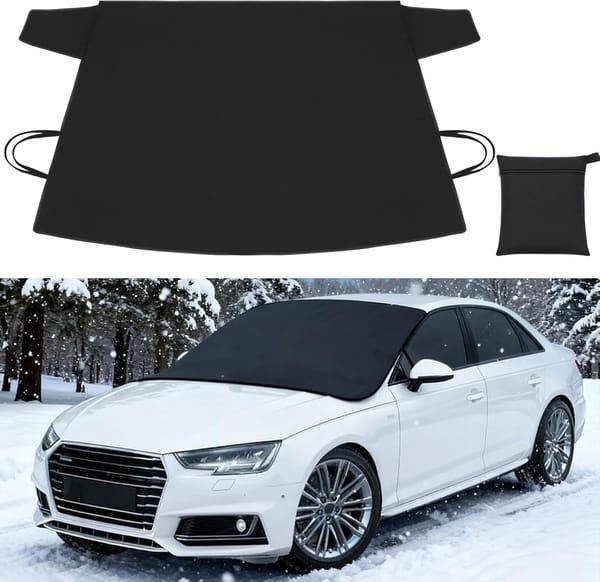Windshield Cover 800D Oxford Fabric SUV Truck Cover Frost Resistant Waterproof - Black - Size 001 - Image 1