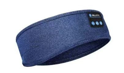Wireless Sleep Headphones Headband Headphones Music Eye Mask Side Sleeper - Blue - Size 001 - Image 1