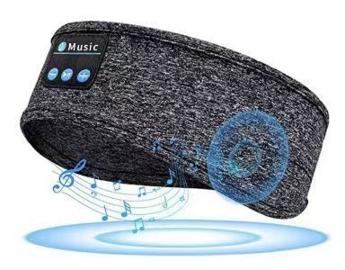 Wireless Sleep Headphones Headband Headphones Music Eye Mask Side Sleeper - Blue - Size 001 - Image 2