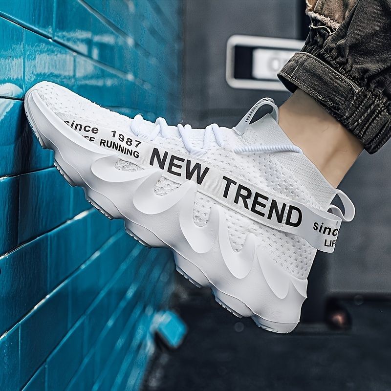 Men'S Casual Sneakers Trendy Shoes Men'S Footwear Comfortable Sneakers Stylish - White - Size 42 - Image 8