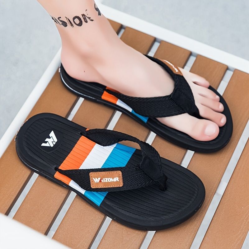 Men'S Flip-Flops Summer Sandals Thick-Soled Anti-Slip Anti-Odor Wear-Resistant - White - Size 43 - Image 7