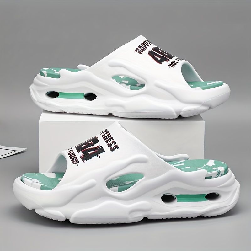 Men'S Slippers EVA Slippers Indoor Outdoor Slippers Beach Slippers Shower - White - Size 37 - Image 3