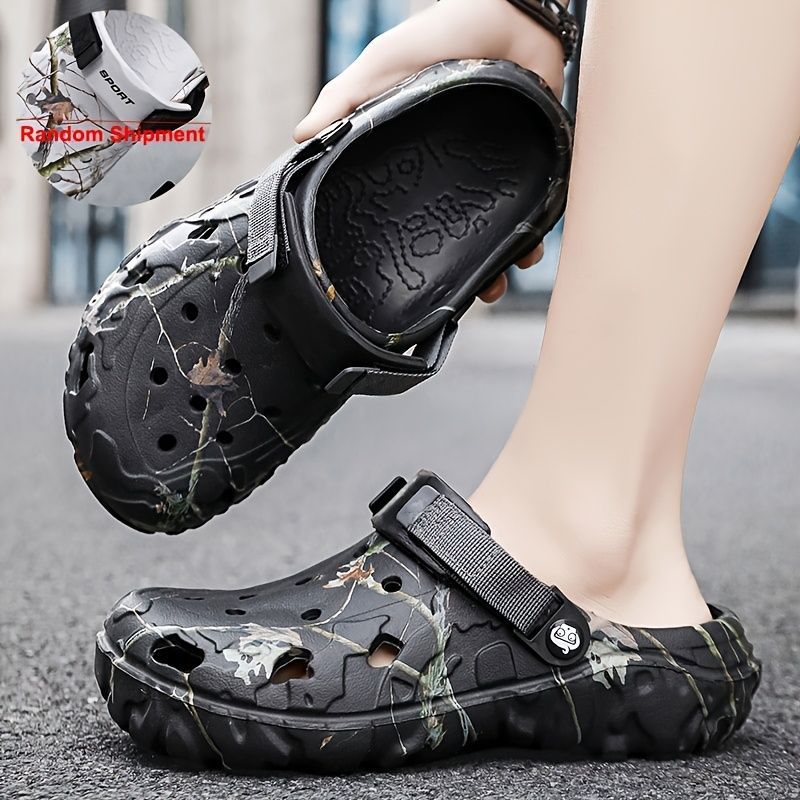 Men'S Summer Mules Beach Shoes Thick-Soled Mules EVA Shoes Anti-Slip Shoes - Black - Size 44 - Image 3