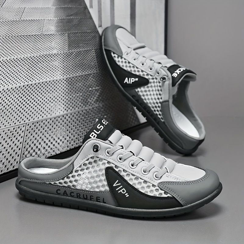 Men'S Casual Shoes Slip-On Shoes Semi-Slippers Anti-Slip Shoes Wear-Resistant - Gray - Size 41 - Image 1