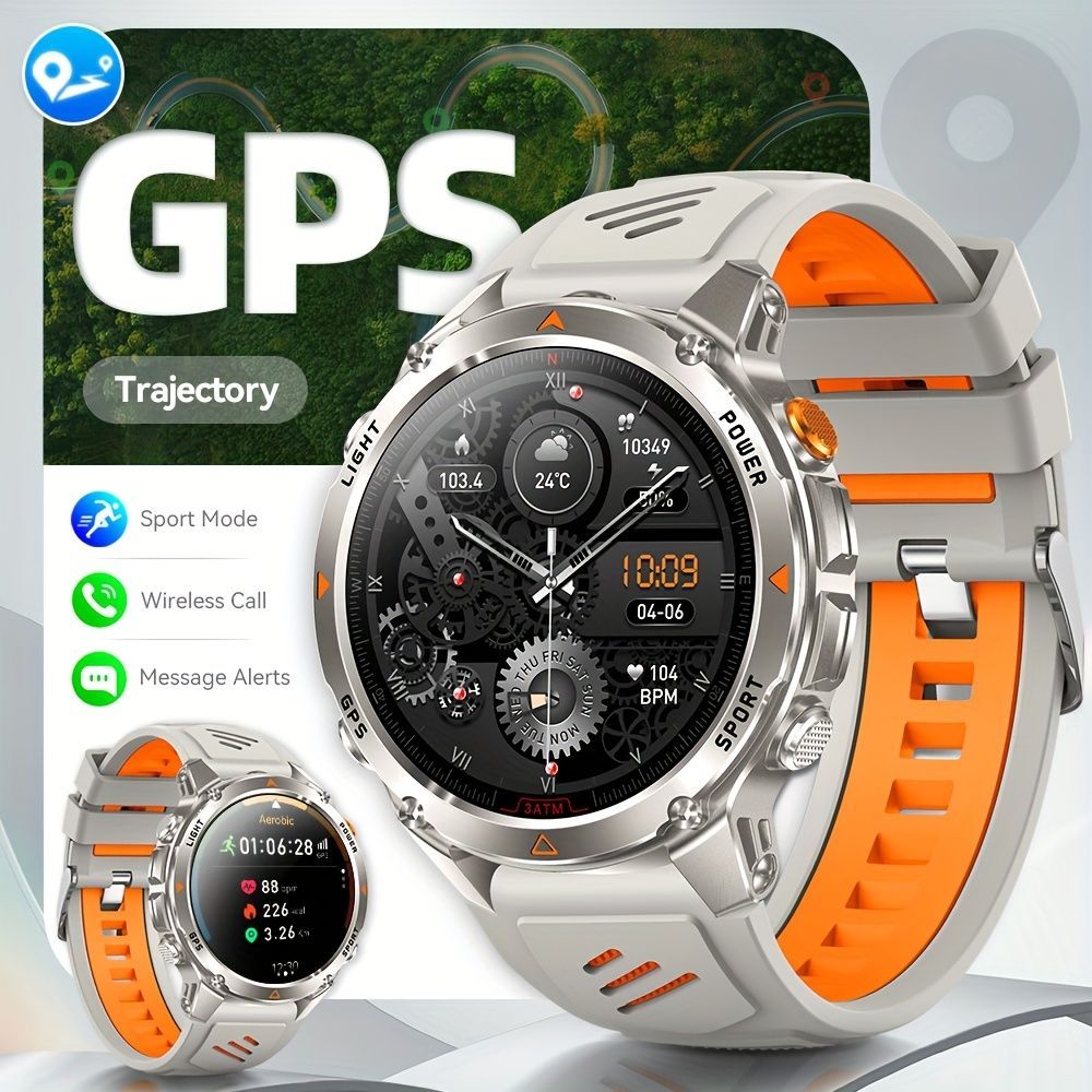 Men'S Outdoor Smart Watch GPS Sports Watch Water-Resistant Smart Watch Wireless - Blue - Size 01 - Image 5
