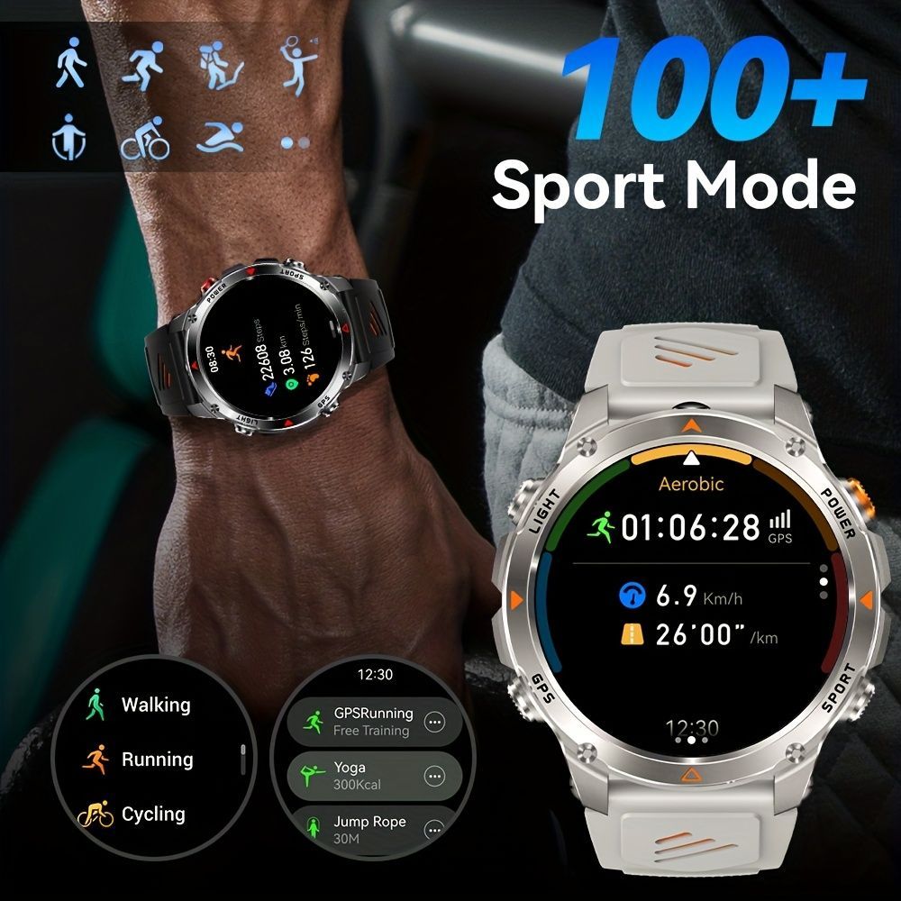 Men'S Outdoor Smart Watch GPS Sports Watch Water-Resistant Smart Watch Wireless - Blue - Size 01 - Image 8