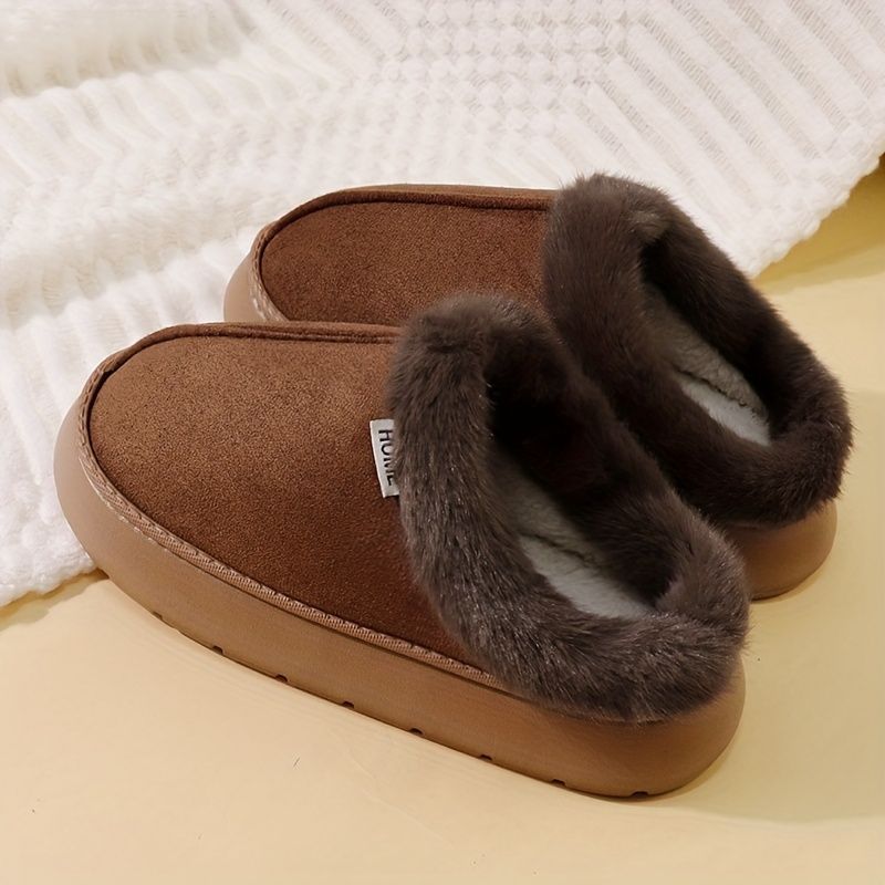 Women'S Furry Slippers Cosy House Shoes Australian Women’S Lounge Slippers Warm - Beige - Size 39 - Image 3