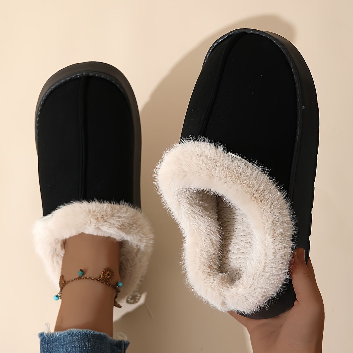 Women'S Furry Slippers Cosy House Shoes Australian Women’S Lounge Slippers Warm - Pink - Size 42 - Image 2