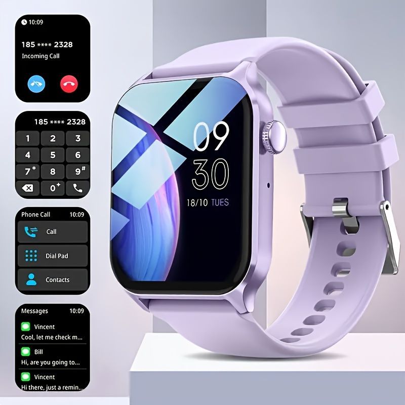 Smart Watch 1.83-Inch Screen Wireless Call Wireless Music Voice Control Sports - Pink - Size 001 - Image 4
