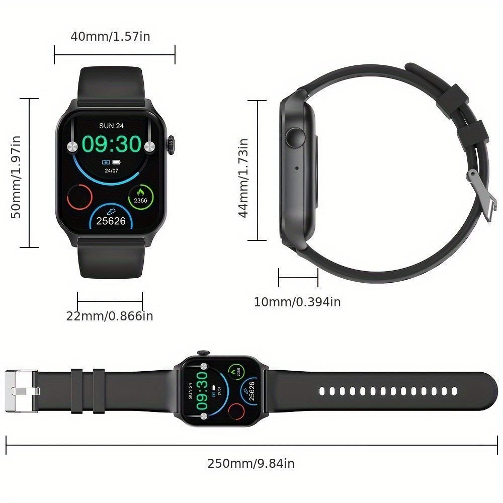 Smart Watch 1.83-Inch Screen Wireless Call Wireless Music Voice Control Sports - White - Size 001 - Image 2
