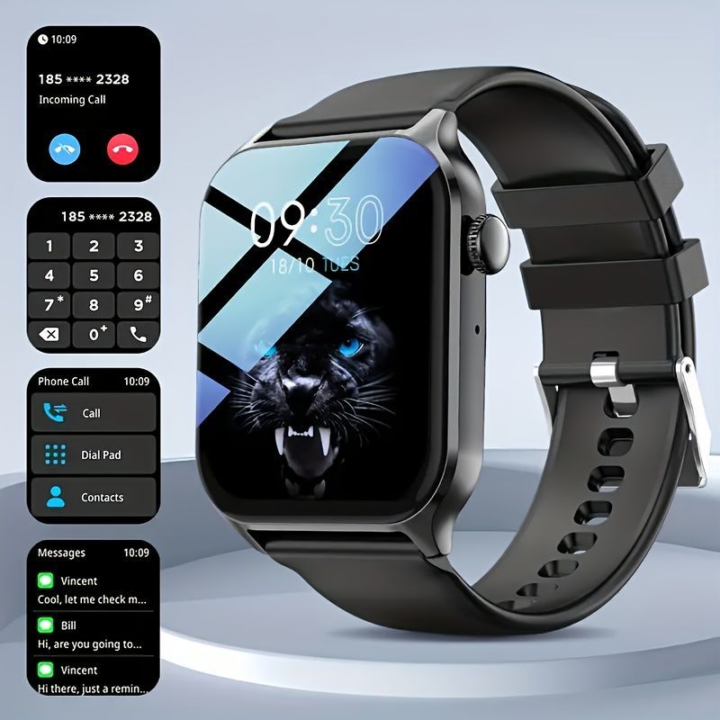 Smart Watch 1.83-Inch Screen Wireless Call Wireless Music Voice Control Sports - White - Size 001 - Image 6