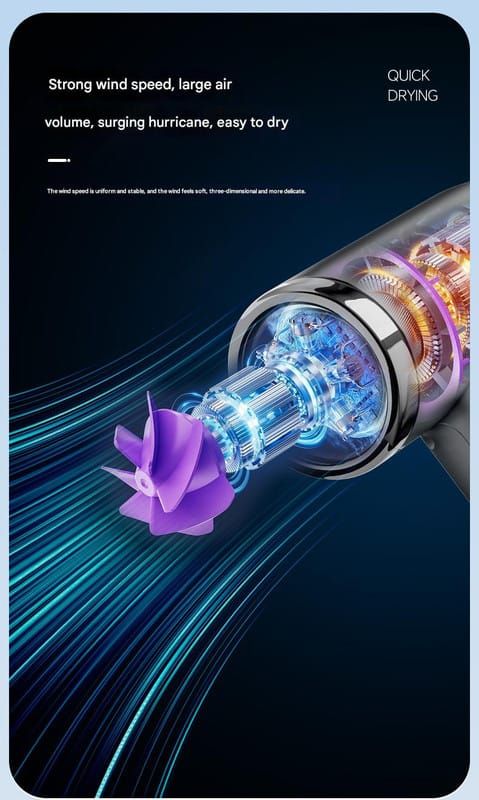 Wireless Charging Hair Dryer – 120,000 RPM, 15600mAh - Image 6