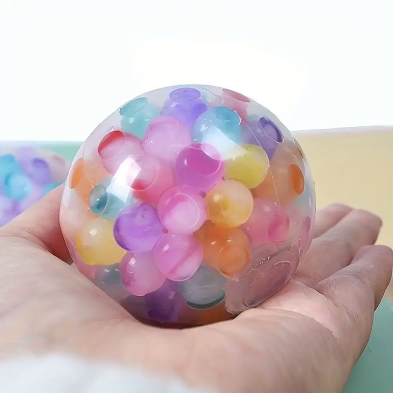3-piece set, sensory stress ball, squeeze ball for relieving ADHD stress, stress relief toy with soft rubber ball, Valentine's Day relaxation toy, focus aid tool, sensory stimulation, tactile sensory tool, hand relaxation, smooth texture, high-quality sen - Image 1