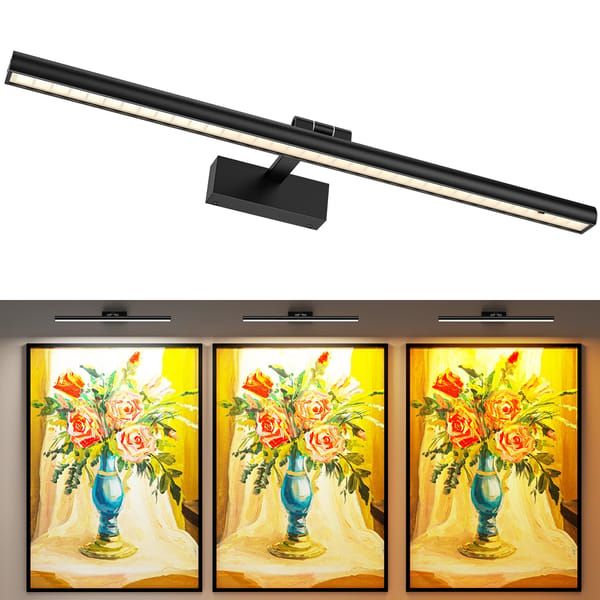 Modern LED Picture Light for Art Display, Sleek Black Finish - Image 1