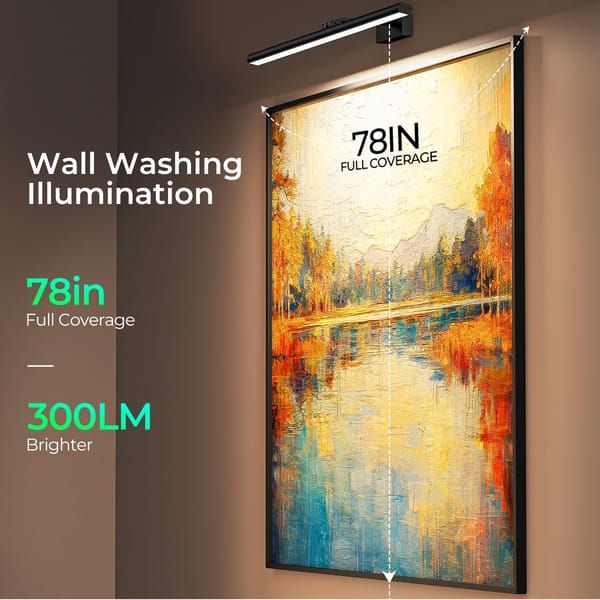 Modern LED Picture Light for Art Display, Sleek Black Finish - Image 2
