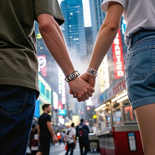 Luminous Sun and Moon Couple Bracelet - Night Light with Woven Leather Jewelry, Suitable for Couples, Adjustable Long Distance Love Gift - Image 7