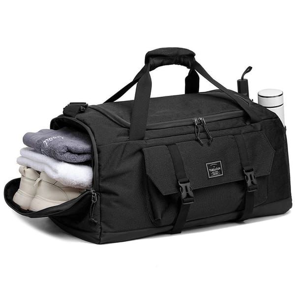 Black TUCUAN Travel Duffel Bag - Image 5
