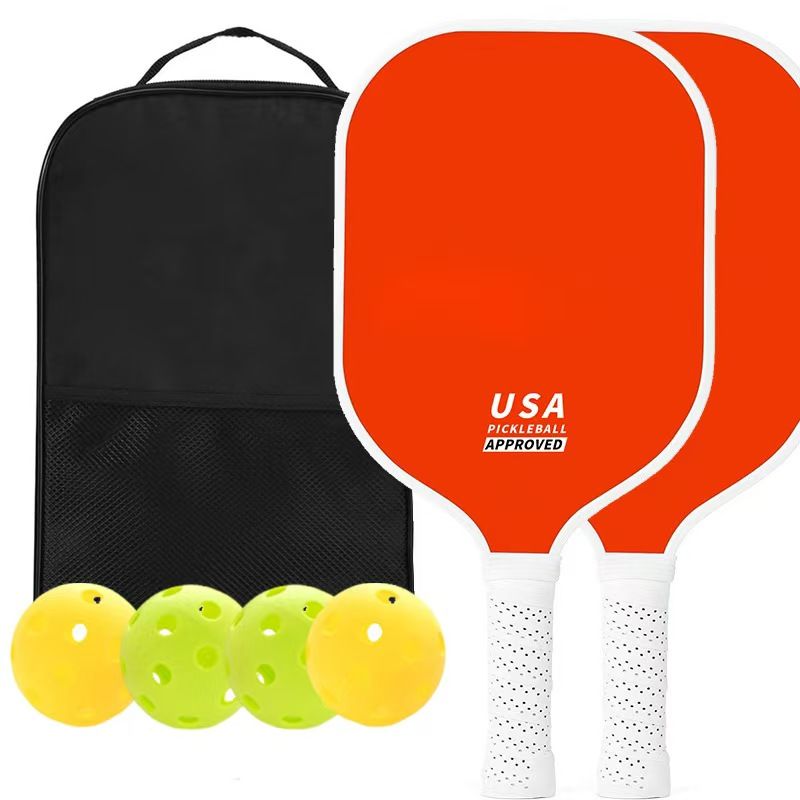 Red Pickleball Paddle Set with Carrying Bag - Image 1