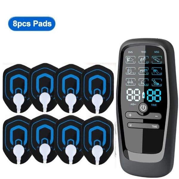 8-Pad Digital Electric Massager with EMS, TENS & MSG - Image 1