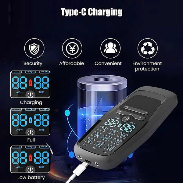 8-Pad Digital Electric Massager with EMS, TENS & MSG - Image 4