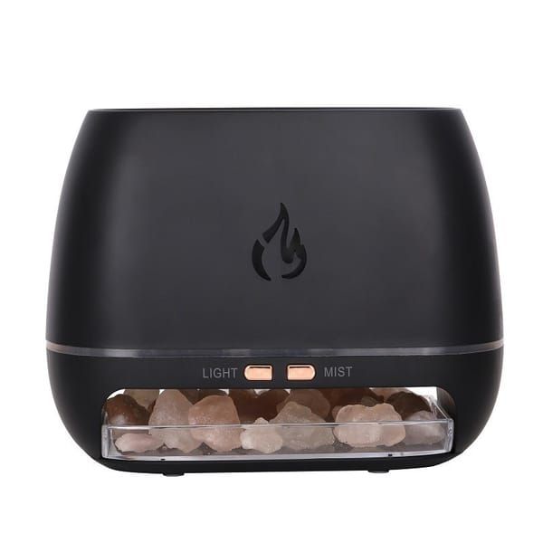 Black Aroma Diffuser with Himalayan Salt Stones - Image 1