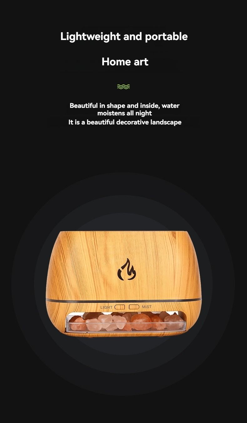 Black Aroma Diffuser with Himalayan Salt Stones - Image 3